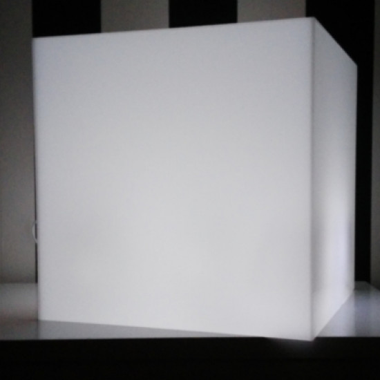 Plexiglas kubus | opaal wit | LED verlichting en/of bedrukking
