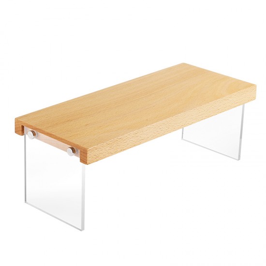Plexiglas bedtafel met houten blad