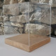 Plexiglas showvitrine met houten plateau