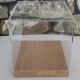 Plexiglas showvitrine met houten plateau